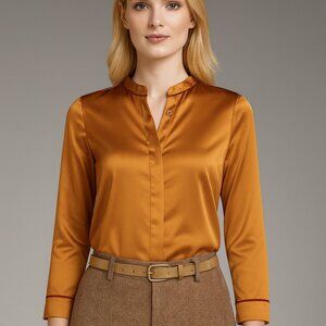 Marc Jacobs Gold Silk Blouse XS/S